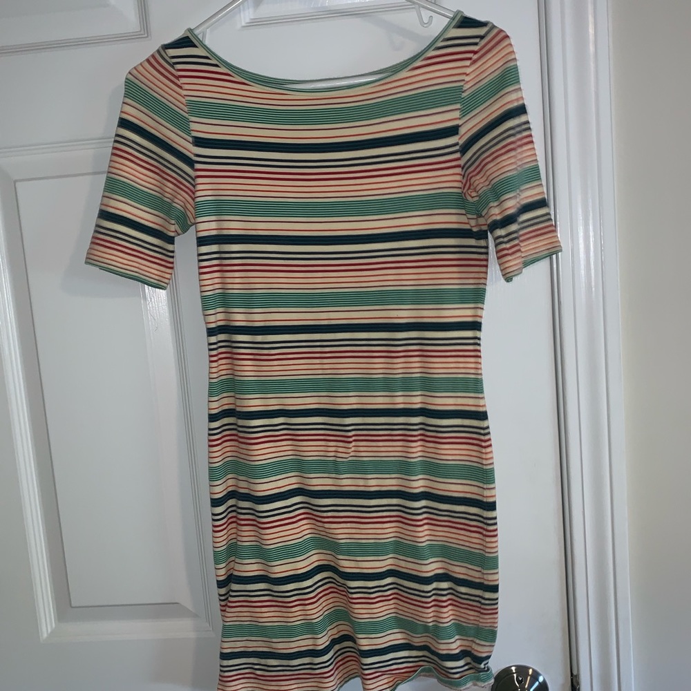 Striped cotton T-shirt dress
